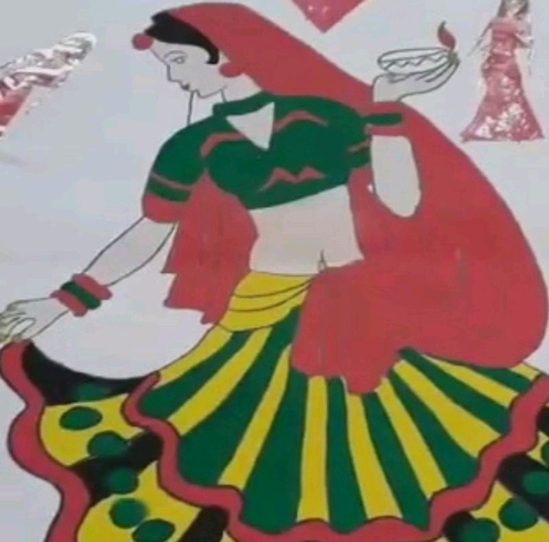 Hand made wall paper painting 1 pic