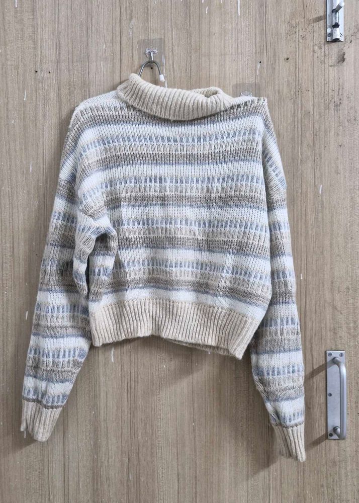 Cozy Striped Turtleneck Sweater