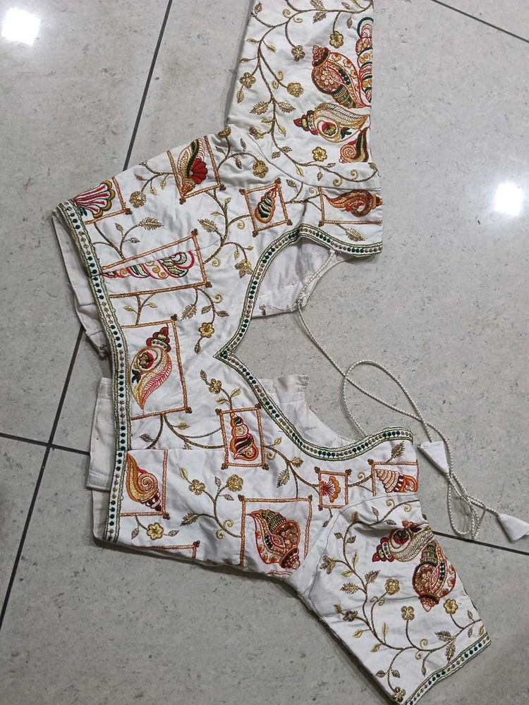 White Embroidered Blouse