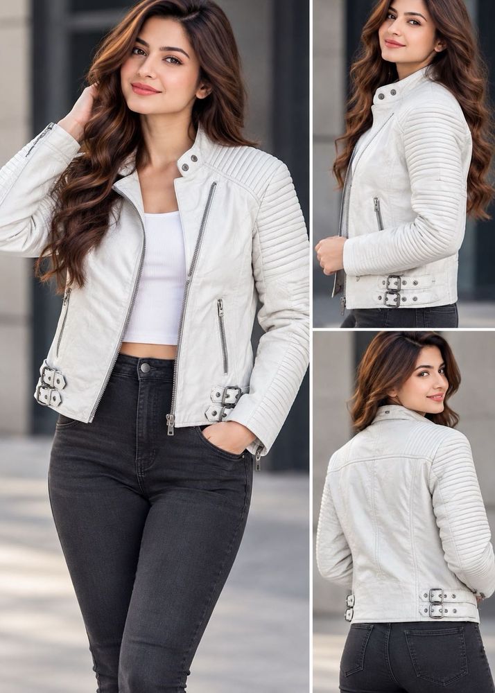 Closed classic  white leather  Jacket