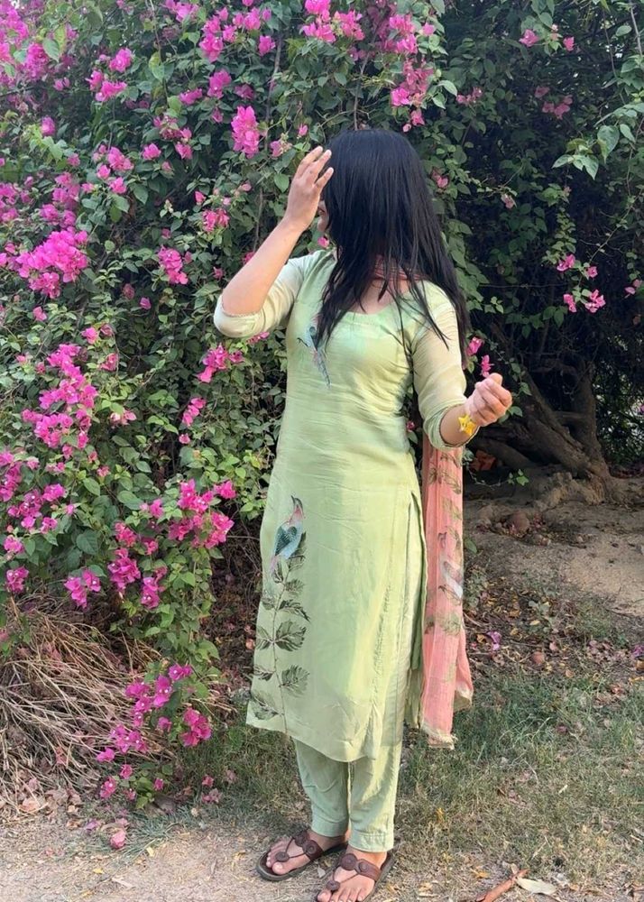 Pista Green Palazo Suit