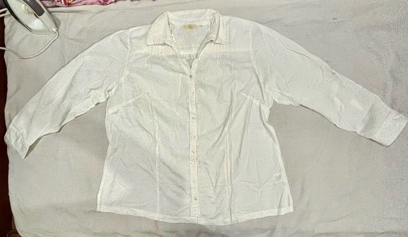 White Button-Down Shirt