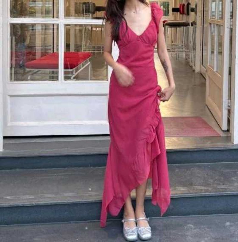 Chic Ruffled Maxi Dress
