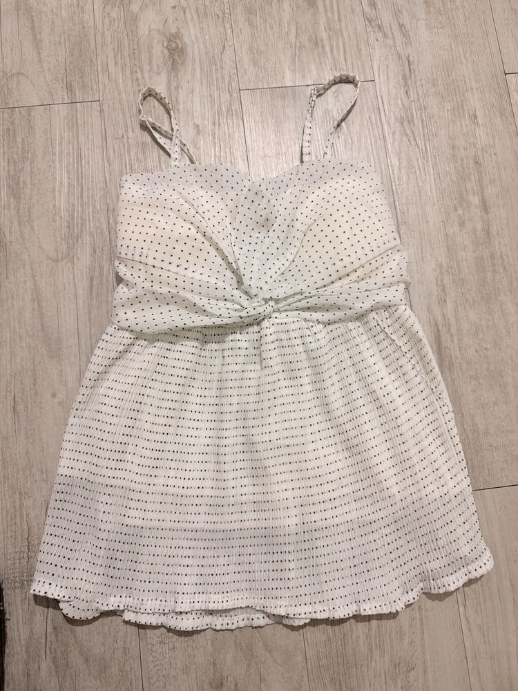 Chic Polka Dot Twist Front Cami Top