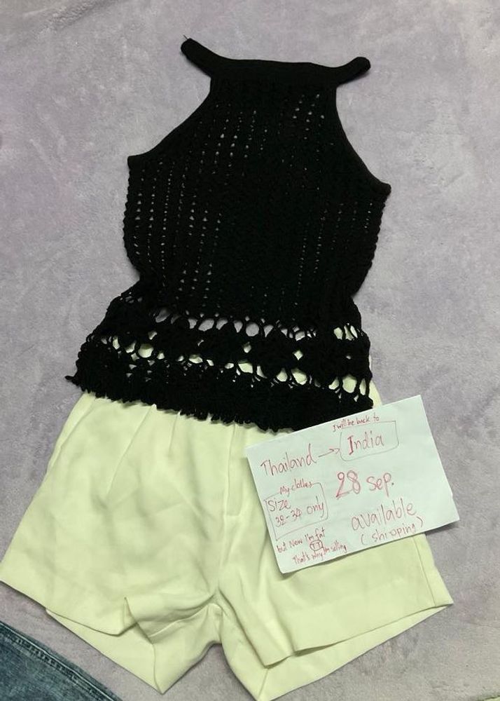 Chic Crochet Halter Top32-34 set