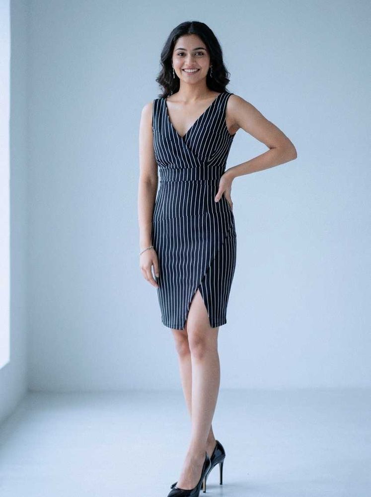 Chic Pinstripe Mini Dress
