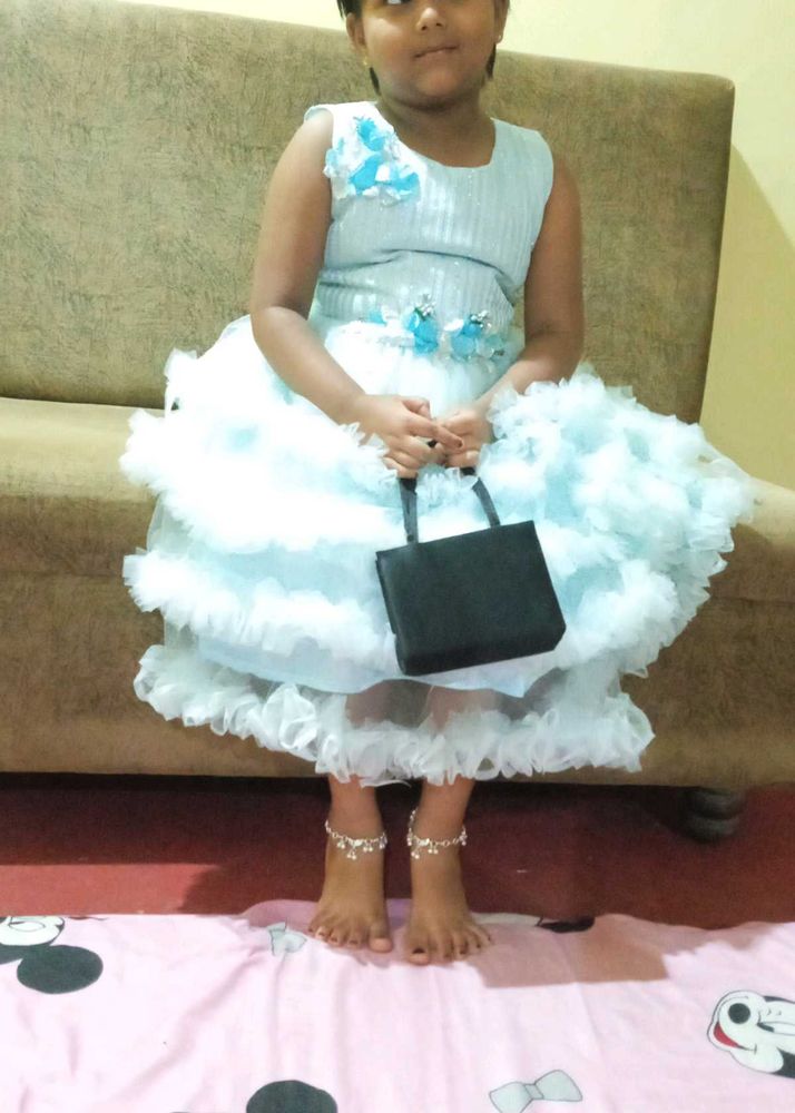 Cute Baby  Girls Blue Dress