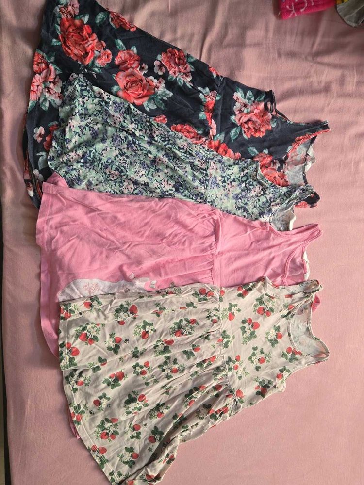 Cute Sleeveless Dresses - 4 nos. (H&amp;M collection)