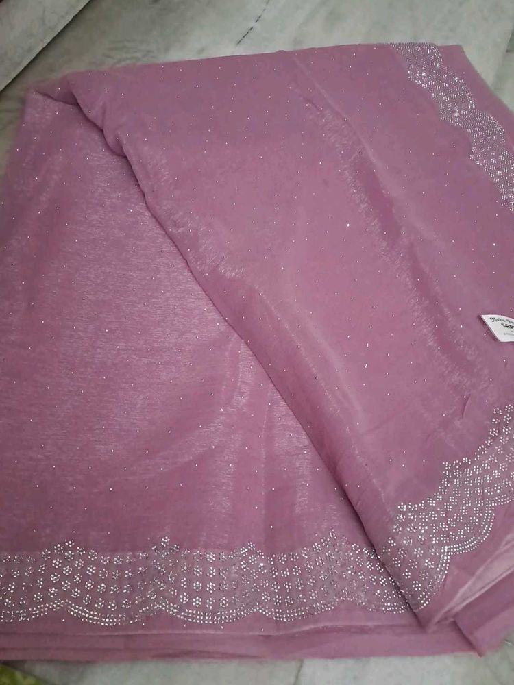 trendy fancy new Elegant Pink Embellished Saree