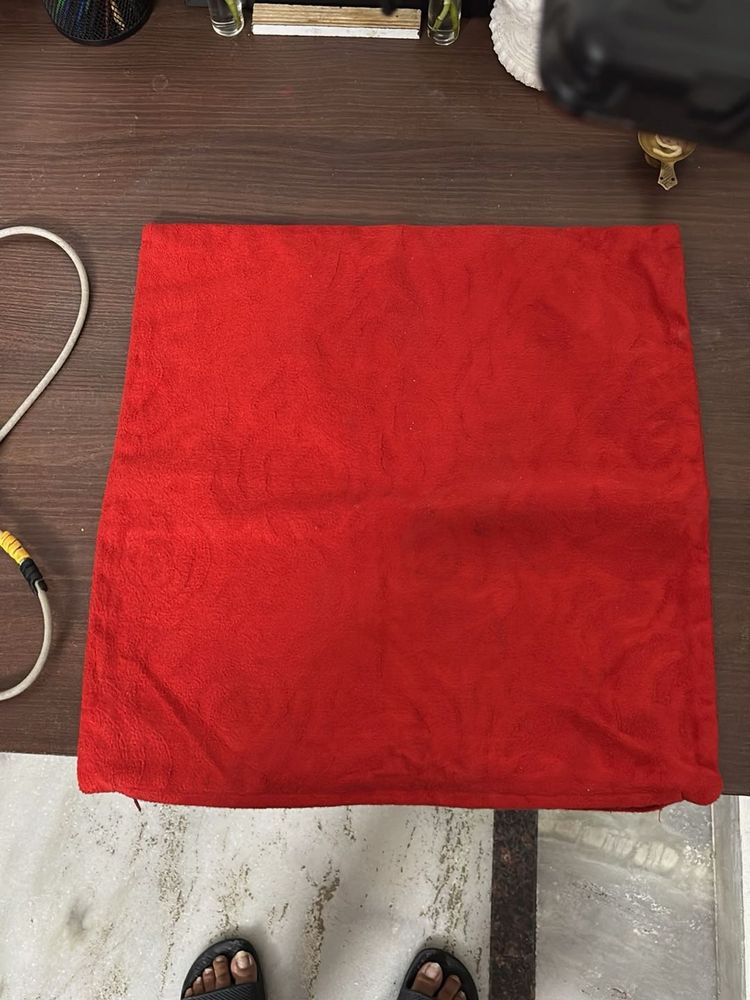 Set of 5 Vibrant Red Cushion Covera