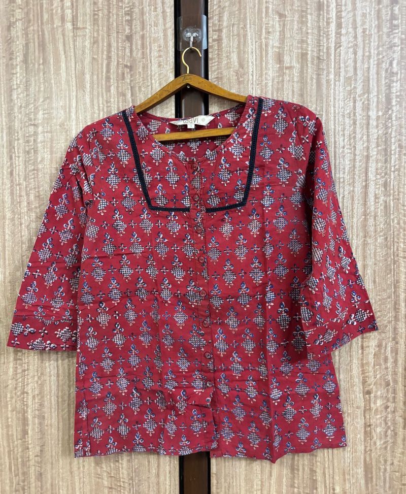 Taavi Red And Blue Kurti ❤️🩵 (S)