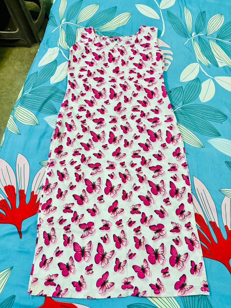 Pretty Butterfly Print Kurta