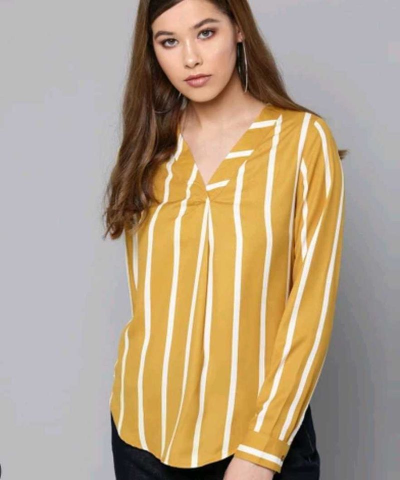 Striped Yellow Tunic for women