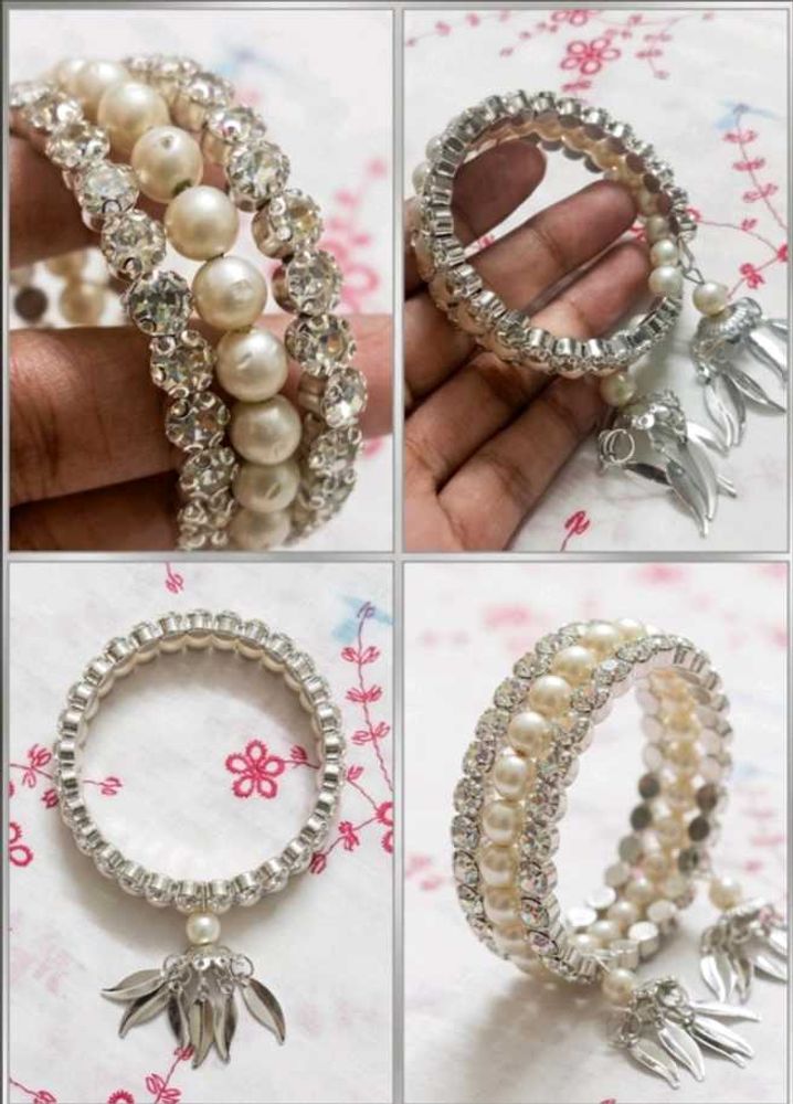 🎀Elegant Pearl &amp; Crystal Bracelet 🎀