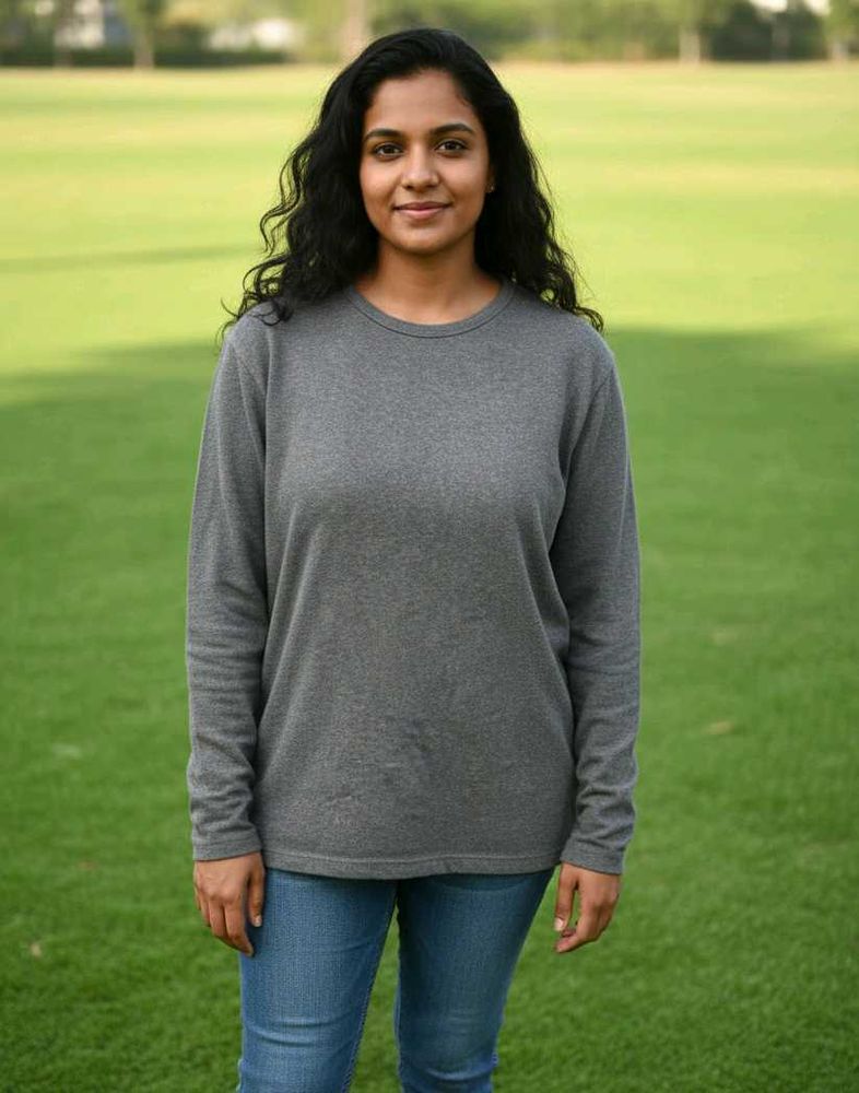 Grey Long Sleeve knit Top