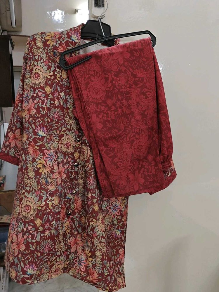 Floral Print Kurta Set