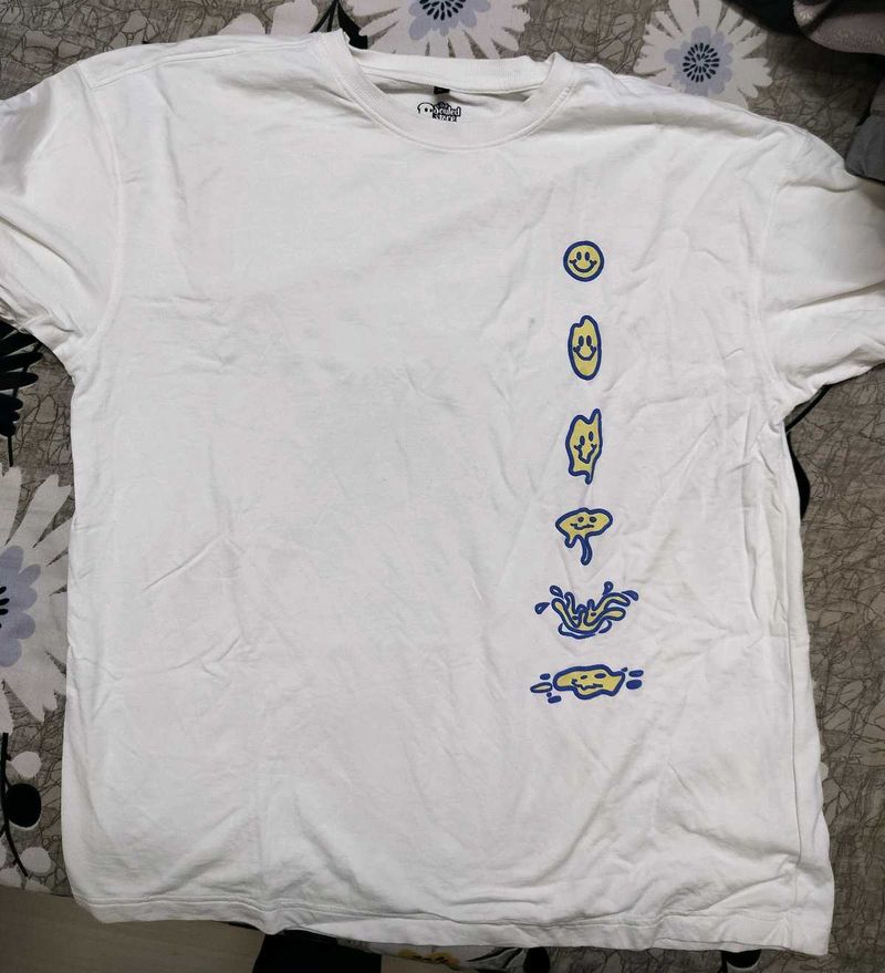White Graphic Print T-Shirt