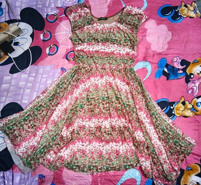 Flowy Floral Print Dress