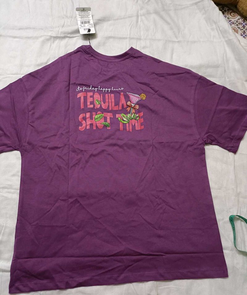 Fun Purple Graphic T shirt