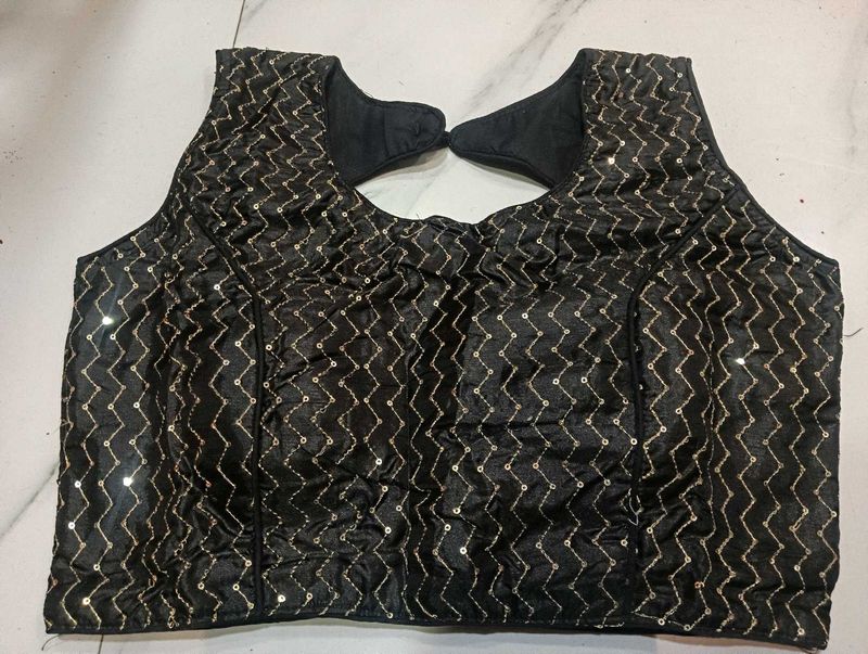 NEW Elegant Black Sequin Blouse