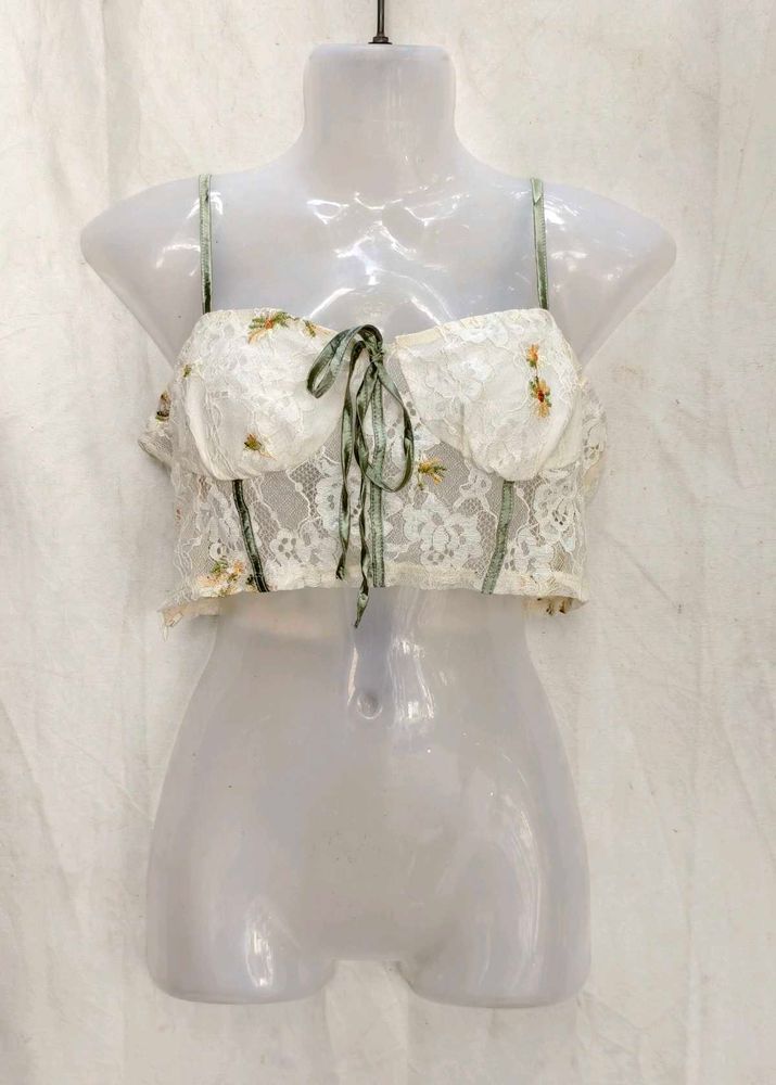 19245. Floral Lace Corset Top