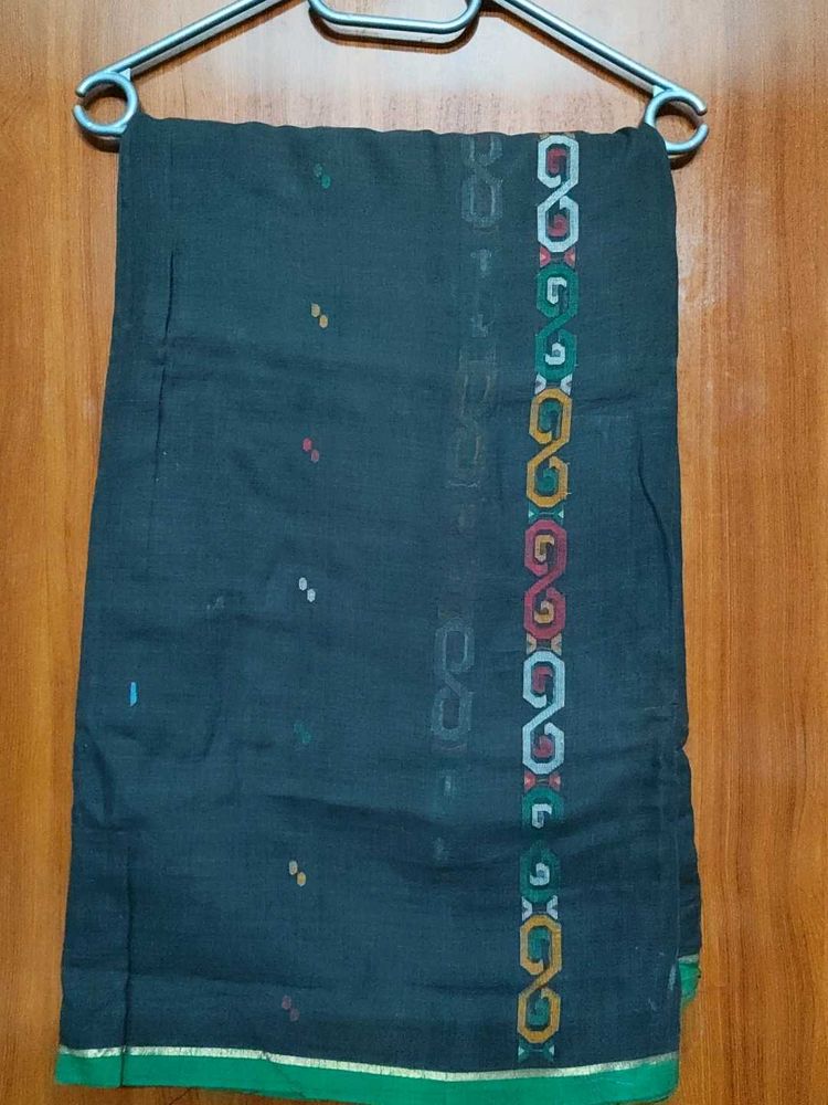Elegant Dark Saree with Border