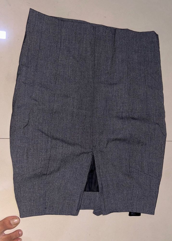 Classic Grey Pencil Skirt