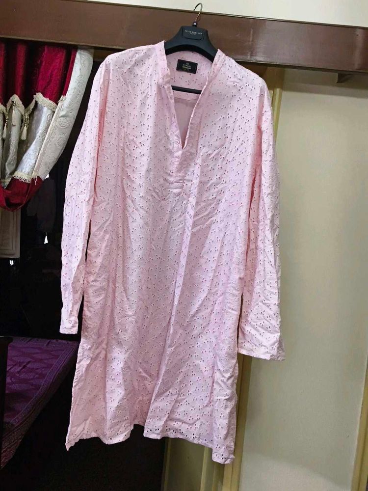 Chic Eyelet Cotton Kurta
