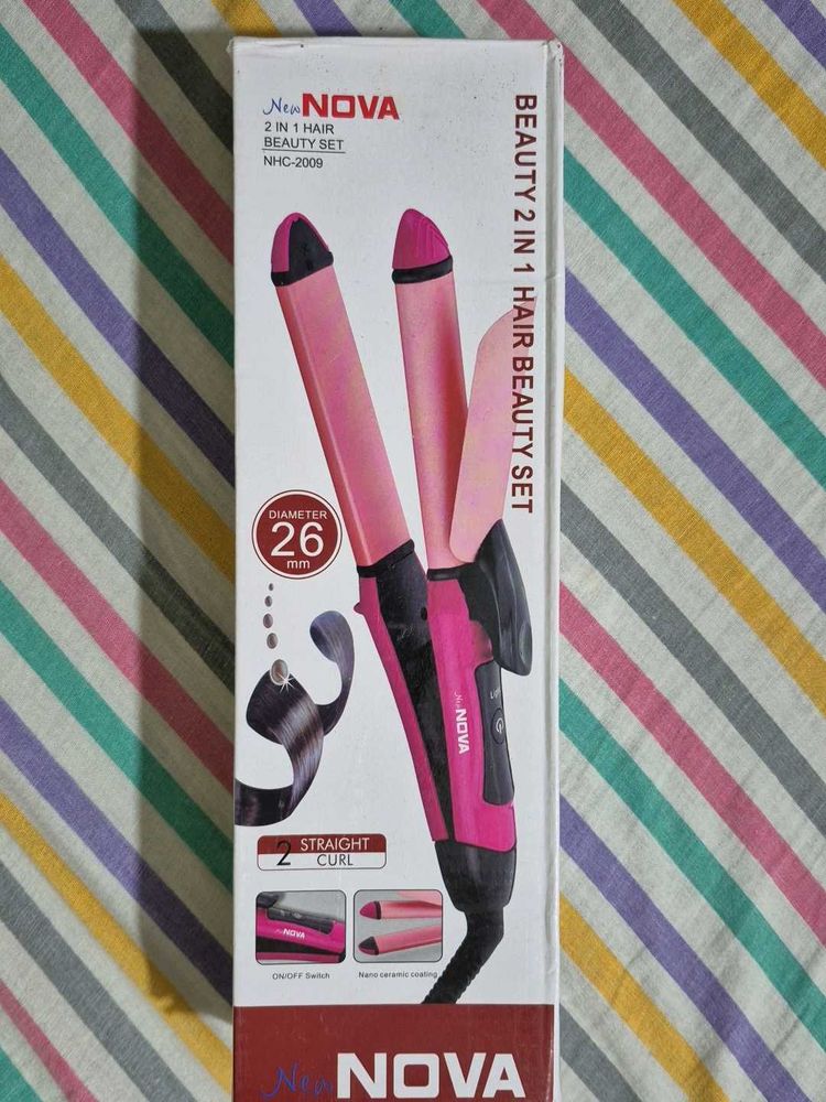 Nova 2-in-1 Hair Straightener &amp; Curler