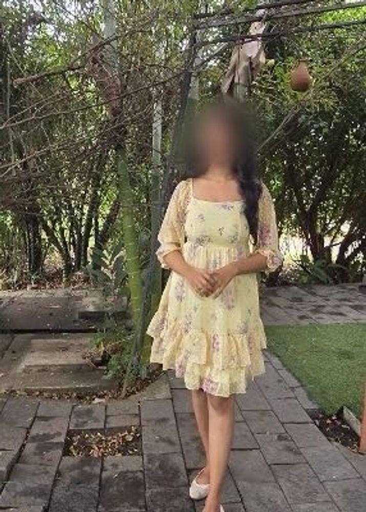 Charming Floral Ruffled Mini Dress