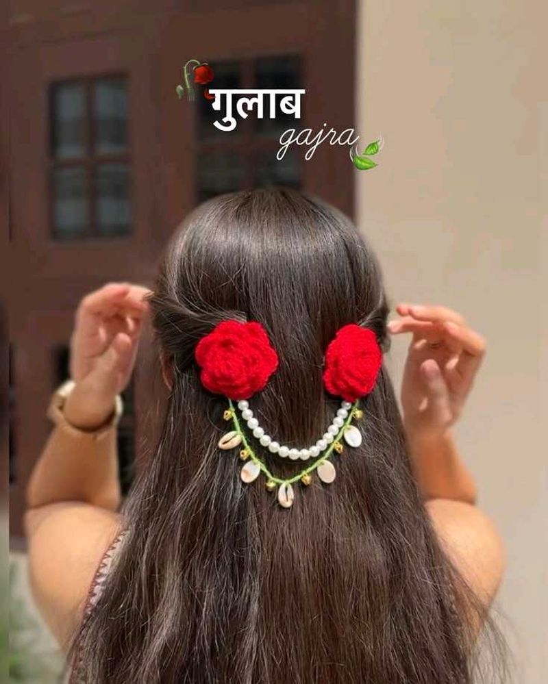Handmade Rose &amp; Shell Hair Accessory