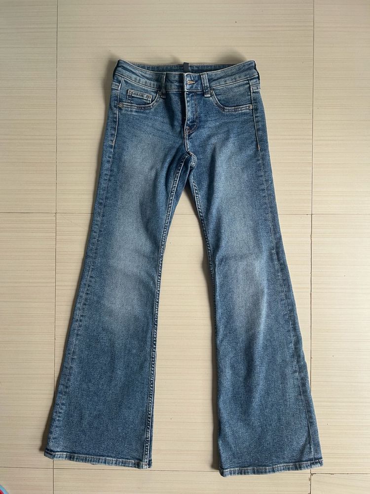 Blue Wash Flare Jeans