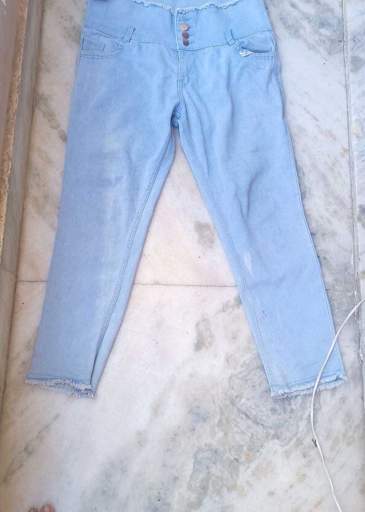 Light Blue High-Waisted Jeans