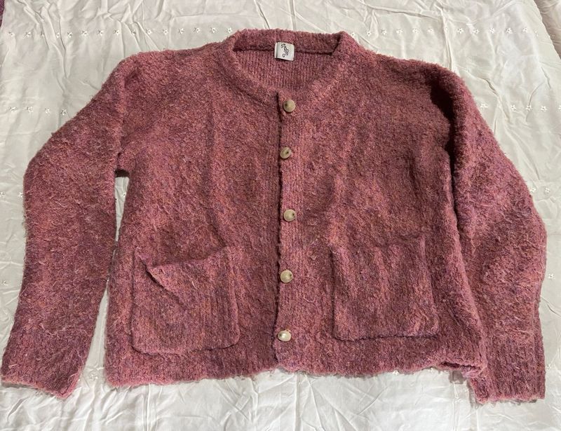 Cozy Textured Button-Up Cardigan