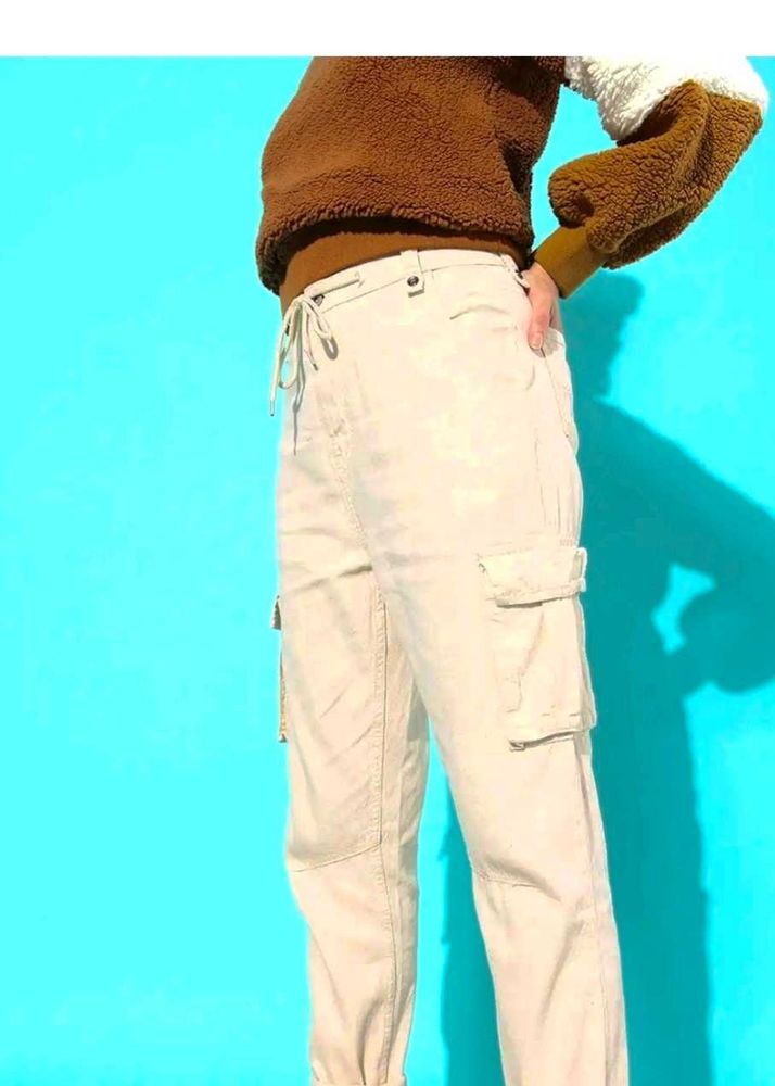 Roadster Beige Cargo Pants