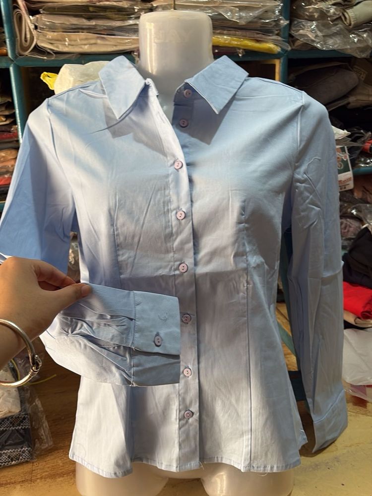 Classic Blue Button-Up Shirt