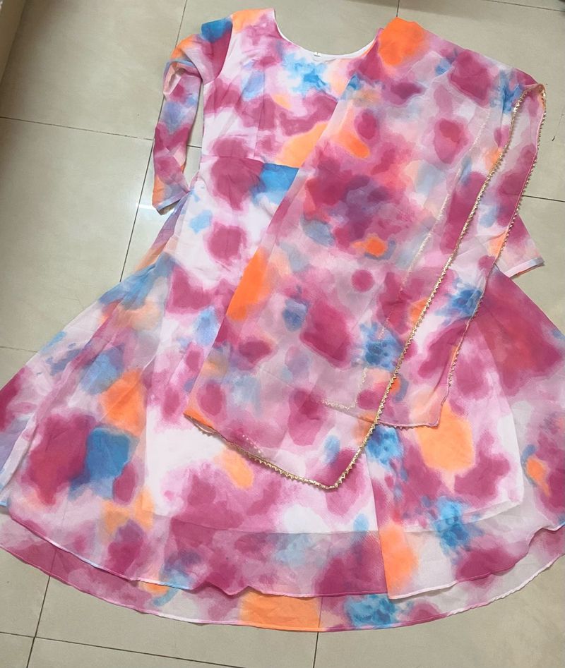 Anarkali kurti with dupatta (L) price drop