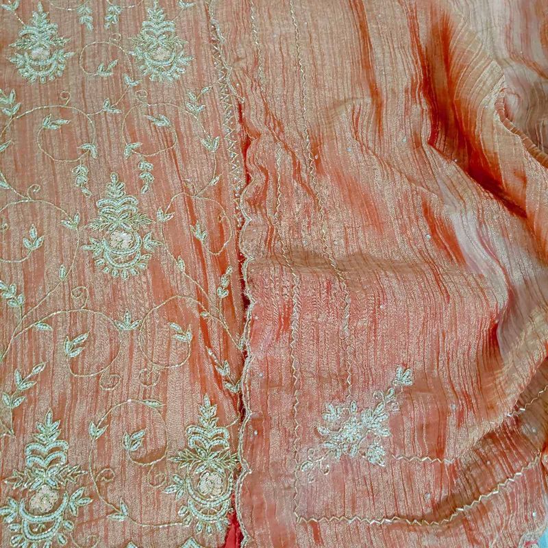 Elegant party wear unstiched suit, dress material