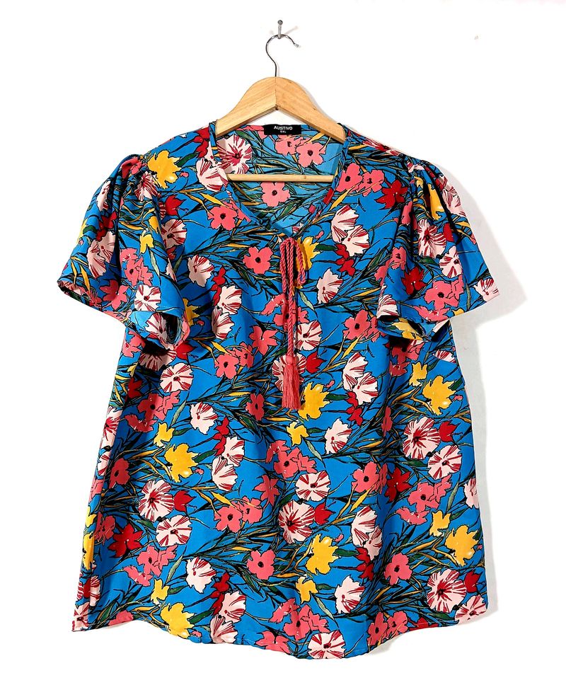 Blue Floral Shirt (Women)