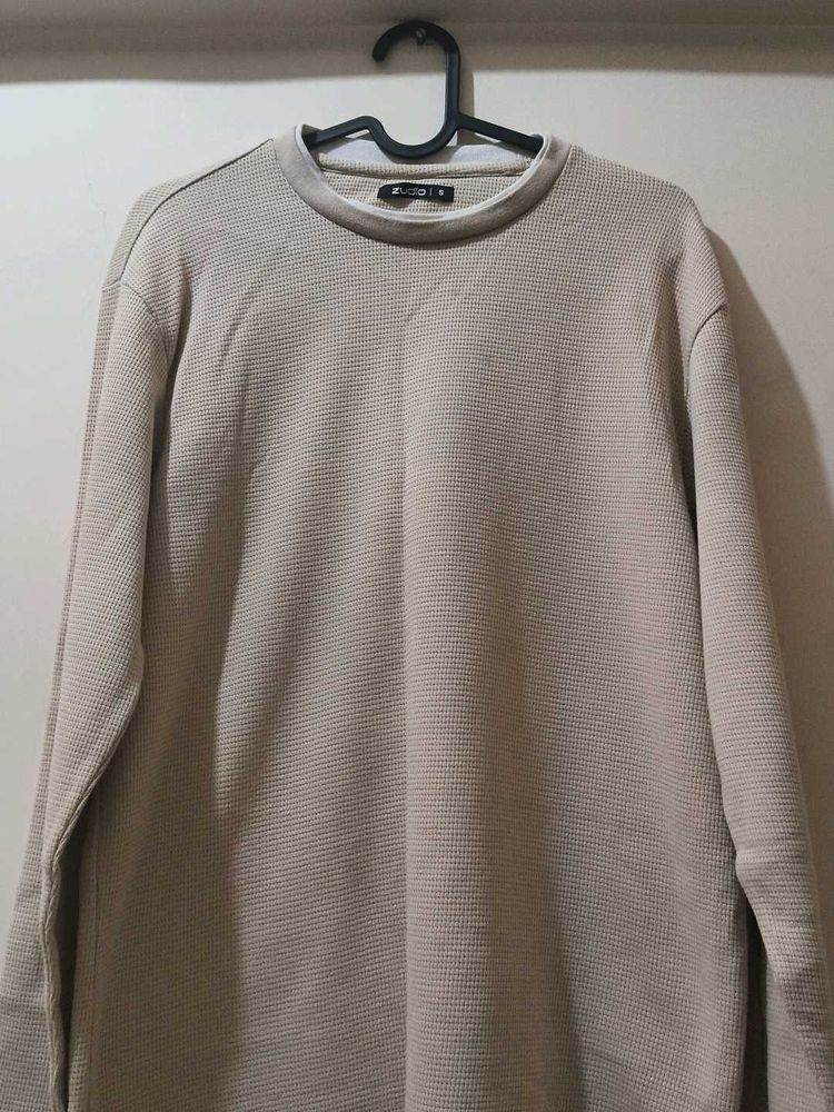 Cream Long Sleeve Thermal Top