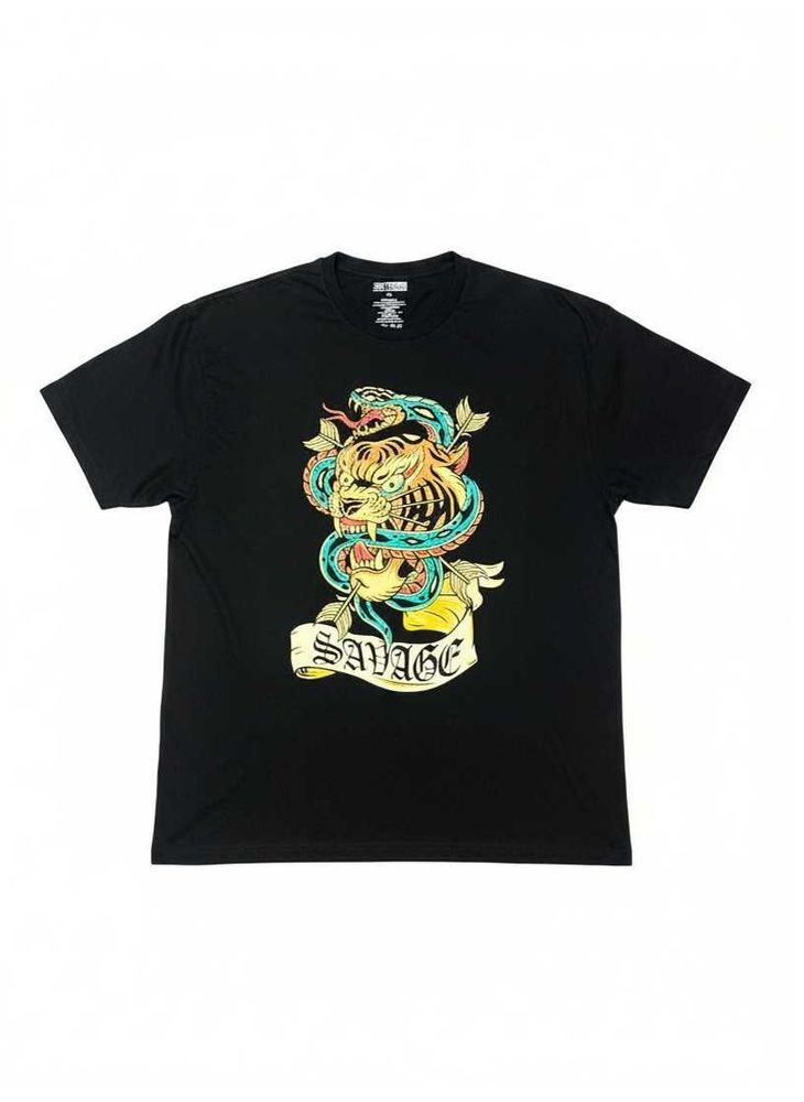 Men's Black Graphic T-Shirt