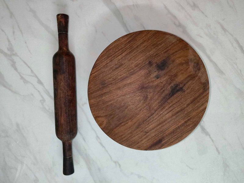 Wooden Rolling Pin and Board