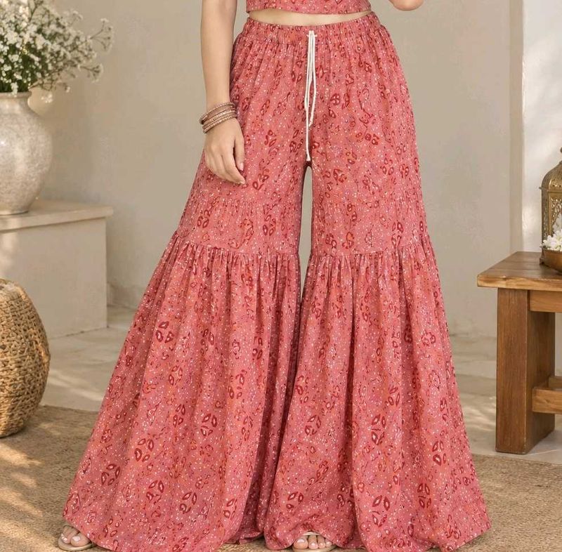 Boho Floral Print Palazzo Pant