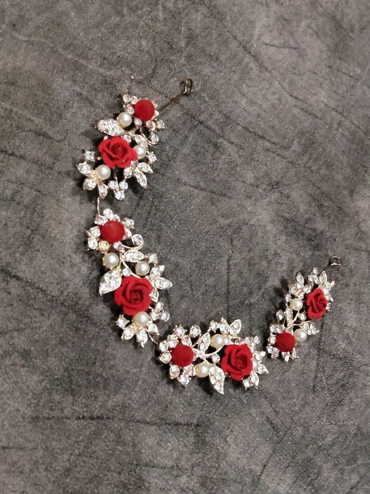Elegant Rose &amp; Pearl Bridal Headpiece