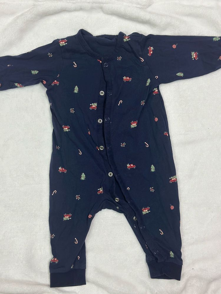 Baby Navy Blue Romper