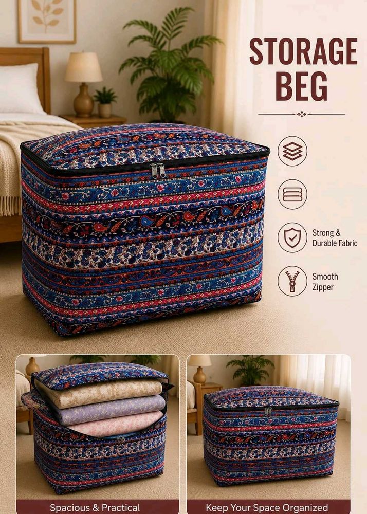 ✨💝Boho Storage Ottoman - Foldable