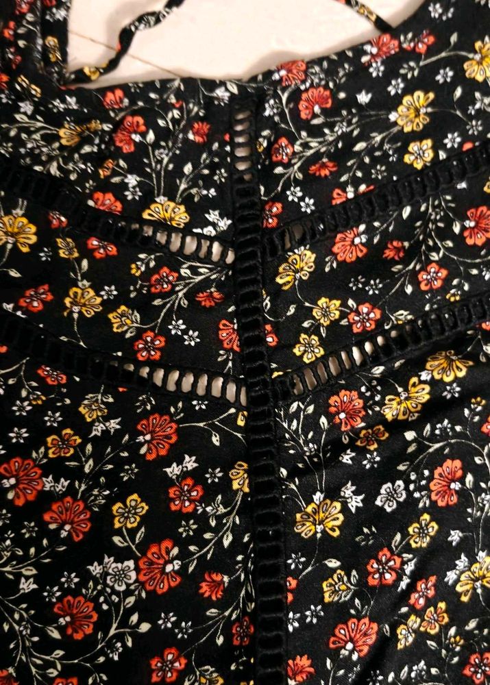 A line floral beach dress