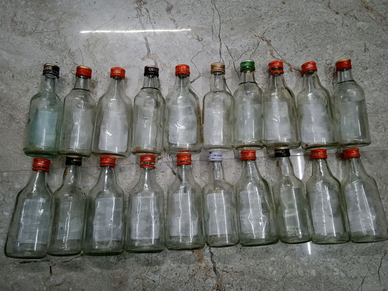 20 Hard Glass Bottles