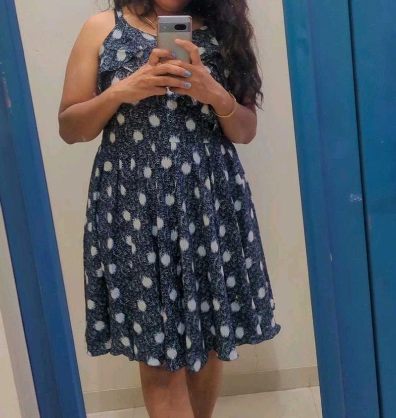 Black &amp; White Polka Print Sundress