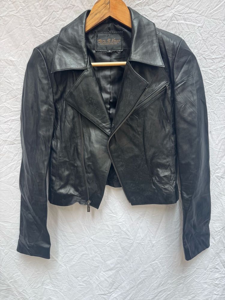 Black Leather Moto Jacket